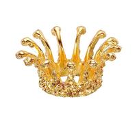 sourcing map Cristal Balle Affichage Holder Crown Shaped Egg Stand Alliage Glass Balle Stand Affichage 1.5 pouce Gold Tone pour Cristal Balle Affichage Décoration