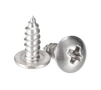 sourcing map Cruciforme Tête Autotaraudeuse Vis #6 x 3/8" 304 Inox Acier Bois Feuille Métal Vis 50pcs