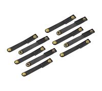 sourcing map Cuir Câble Attache Cuir Cordon Organisateur 90x12mm Câble Sangles Câble Cuir Clips Noir écouter Cordon Gestion pour Câble, Fil, Paquet de 10