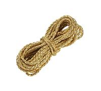 sourcing map Cuir Cord, 5.47 Yards 3mm Diamètre PU Tressage Filet Corde pour Porte-Monnaie Sac à Main Lacet Chaussure Bricolage Artisanats Bracelet Création, Doré