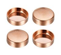 sourcing map Cuivre Extrémité Bouchon Tuyau Raccord Sweat Bouchon Connexion 35mm ID pour Eau Tuyau Plomberie, HVAC, Réfrigération Système, Paquet de 4