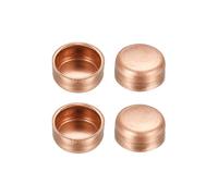 sourcing map Cuivre Extrémité Bouchon Tuyau Raccord Sweat Bouchon Connexion 9,52mm (3/8") ID pour Eau Tuyau Plomberie, HVAC, Réfrigération Système, Paquet de 4