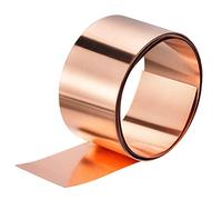 sourcing map Cuivre Feuille Rouleau 3500mm X 100mm X 0.2mm, 99,9% PURE Cuivre Bande Cuivre Clignotant Métal Feuille Plaque pour Electricité DIY Projets (Plusieurs Tailles)