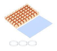 sourcing map Cuivre Radiateur 40x26x4mm avec Conducteur Thermique coussints pour Solide SSD Refroidisseur