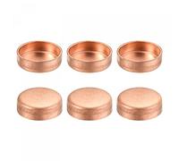 sourcing map Cuivre Terminal Capuchon Tuyau Raccord Sueur Bouchon Raccordement 16mm(5/8") Diamètre Interne pour Eau Tuyau Plomberie Paquet de 10