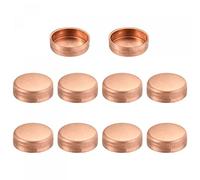 sourcing map Cuivre Terminal Capuchon Tuyau Raccord Sueur Bouchon Raccordement 19mm(13/16") Diamètre Interne pour Eau Tuyau Plomberie Paquet de 10