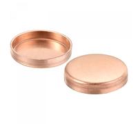 sourcing map Cuivre Terminal Capuchon Tuyau Raccord Sueur Bouchon Raccordement 32mm(1.26") Diamètre Interne pour Eau Tuyau Plomberie Paquet de 2