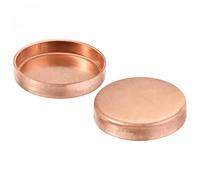 sourcing map Cuivre Terminal Capuchon Tuyau Raccord Sueur Bouchon Raccordement 38mm(1.5") Diamètre Interne pour Eau Tuyau Plomberie Paquet de 2