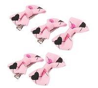 sourcing map Cœur Motif pour Animal Domestique Chien Chiot Toilettage Pince à Cheveux Barrette Rose 5 pièces