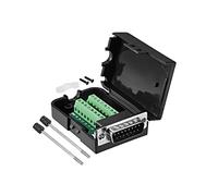 sourcing map D-sub DB15 Dérivation Carte Connecteur avec Boîte 15 Broche 2 Rangée Mâle Porte Sans soudur Bornier Adaptateur avec Vis à Oreilles