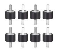 sourcing map D15 x H10 Silent Bloc Support Caoutchouc Vibration Isolator Montages Amortisseur avec M4 x 10mm Goujons 8Pcs