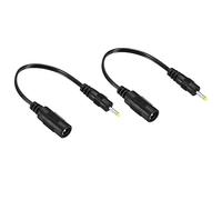 sourcing map DC 5.5x2.1mm Femelle à 2.5x0.7mm Mâle Rallonge Câble Alimentation Adaptateur Fiche Cordon pour LED Lampe Caméra CCTV, Noir Paquet de 2