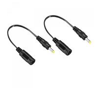 sourcing map DC 5.5x2.1mm Femelle à 4x1.7mm Mâle Rallonge Câble Alimentation Adaptateur Prise Cordon pour LED Lampe Caméra CCTV, Noir Paquet de 2