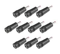 sourcing map DC Alimentation Connecteur 3.5x1.35mm Mâle à 5.5x2.1mm Femelle Jack Adaptateur Connecteur 10Pcs