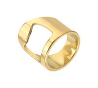 sourcing map Décapsuleur en acier titane - Ouvre-bouchon de bouteille créatif - Outil d'ouverture de bière pour homme et femme - Fournitures de décoration de bar - Taille 7 - Doré