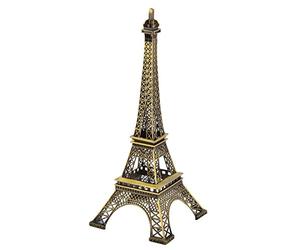 sourcing map Décoration Tour Eiffel Miniature séparable Métal Bronze Modèle Hauteur 32cm Ton