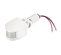 sourcing map Détecteur de mouvement AC110-240V IR PIR Détecteur Interrupteur mural pour lampadaire Blanc