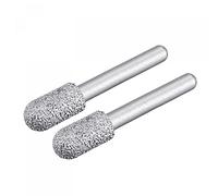 sourcing map Diamant Monté Pointes 60 Grain 10,5mm Brasé Meuleuse Ronde Tête 6mm Tige Meulage Rotatif Pointe Marbre Pierre Sculpture Outil 2pcs