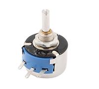 sourcing map Diamètre 4 mm pieds Shaft 3 borne 4.7K ohms tour unique fil enroulé potentiomètre 3W