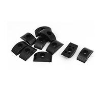 sourcing map Diamètre du Trou 8mm connecteur Meubles Demi Lune Noir écrous rondelle entretoise 10PCS