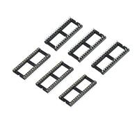 sourcing map DIP IC Puce Prise Adaptateur Rond Broche 32P 2.54mm Pas IC Prise pour PCB Tableau Chip, 6 Paquet