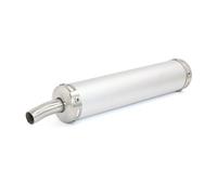 sourcing map Dirt Bike moto universelle tuyau échappement arrière silencieux 280mmx60mm ton argent