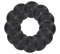 sourcing map Disques vinyle vierges unis imitation rétro pour maison, studio, chambre, esthétique murale, Noir , 10,9 cm, Rétro