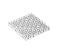 sourcing map Dissipateur Thermique à Encoche en Croix pour MOS GPU IC Puce Argent 40 x 40 x 5mm