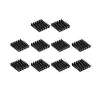 sourcing map Dissipateur Thermique à Encoche en Croix pour MOS GPU IC Puce Noir 25 x 25 x 5mm 10Pcs