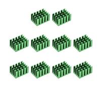 sourcing map Dissipateur Thermique à Encoche en Croix pour MOS GPU IC Puce Vert 20 x 14 x 11mm 10Pcs