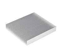 sourcing map Dissipateur Thermique à Encoche Parallèle pour LED et Alimentation Argent 100 x 90 x 15mm