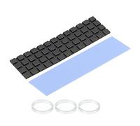 sourcing map Dissipateur thermique en cuivre recouvert de graphène 70 x 20 x 1,5 mm avec tampon thermique et anneau en caoutchouc pour ordinateur SSD M.2, ordinateur portable, refroidisseur PCB