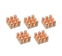 sourcing map Dissipateur Thermique Trousse Pure Cuivre 8x8x5mm pour IC Chip MOS Memoire Chaleur Dissipation avec Thermique Tampons Paquet de 5