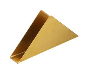 sourcing map Distributeur de serviettes triangulaire en acier inoxydable pour cuisine, restaurant, café, salle à manger, décoration de table, doré