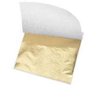 sourcing map Doré Feuille Pellicule Feuillet Light Doré Feuille Papiers 3.3 x 3.1pouce pour Art Sculptures Peinture Coffret de 100