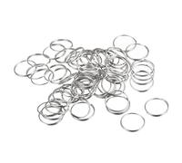 sourcing map Double Boucles Divisé Anneaux, 14mm Petit Rond Clé Anneau Parts pour Bricolage Artisanats Création, Argenté 120Pcs