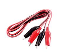 sourcing map Double ligne sonde isolée cavalier alligator clips Travail Test fil 1M long