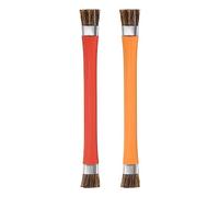 sourcing map Double-Tête Téléphone Carte Mère IC Nettoyage Brosse 12x15mm Poils Cheveux Antistatique ESD Brosse Nettoyant pour Ordinateur Téléphone, Orange + Rouge