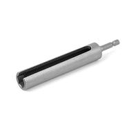 sourcing map Douille 135 mm de long 13 mm Écrou hexagonal fendue extension pilote Bit adaptateur Gris Argenté