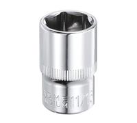 sourcing map Douille à 6 pans 1,27 cm par 11/16" SAE 3,8 cm de longueur - Douille carrée CR-V - Douille chromée polie miroir - Outil à main pour réparation de voiture, entretien mécanique