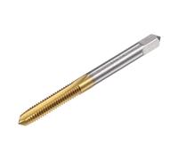 sourcing map Droit Cannelure Raccords Taraud à Fileter M6 x 1 Métrique Gauche Main Titane Revêtu M35 Cobalt Haute Vitesse Acier Machine Filet Fraisage Vis