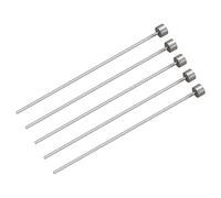 sourcing map Droit Éjecteur Broches, 1.5mm (1/16") Diamètre 65Mn Acier Rond Pointe Poinçon 100mm (4") Long pour Mécanique Entretien 5Pcs