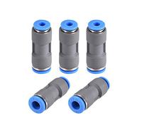 sourcing map Droit Pousser Connecteur Réducteur Apte 6mm à 4mm Rapide Sortie Pneumatique Connecteur Plastique Union Pipe Tube Apte Gris 5Pcs