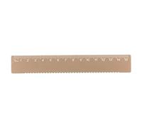 sourcing map Droit Règle 15cm Métrique Aluminium Alliage Règle Onde Bord Mesurer Outil pour Fils Étude ureau, Bois Marron