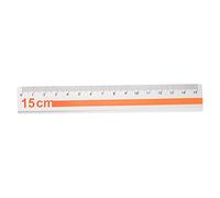 sourcing map Droit Règle 15cm Métrique Règle Ondulé Bord Orange | Facile à Prendre, Aluminium Alliage, Mesurer Outil pour Fils Étude ureau