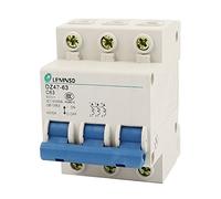 sourcing map DZ47-63 C63 AC 400V 63A 3 pôle disjoncteur miniature protection surcharge