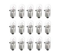 sourcing map E10 Vis Base Miniature Ampoules 24V/3W Chaud Jaune Clair Mini Lampes avec Boîte, 1 Ensemble/15 Paquet