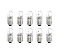 sourcing map E10 Vis Base Miniature Ampoules 24V/5W Chaud Jaune Clair Mini Lampes avec Boîte, 1 Ensemble/10 Paquet