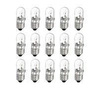 sourcing map E10 Vis Base Miniature Ampoules 30V/3W Chaud Jaune Clair Mini Lampes avec Boîte, 1 Ensemble/15 Paquet