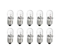 sourcing map E10 Vis Base Miniature Ampoules 30V/3W Chaud Jaune Clair Mini Lampes avec Boîte, 1 Ensemble/10 Paquet